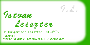 istvan leiszter business card